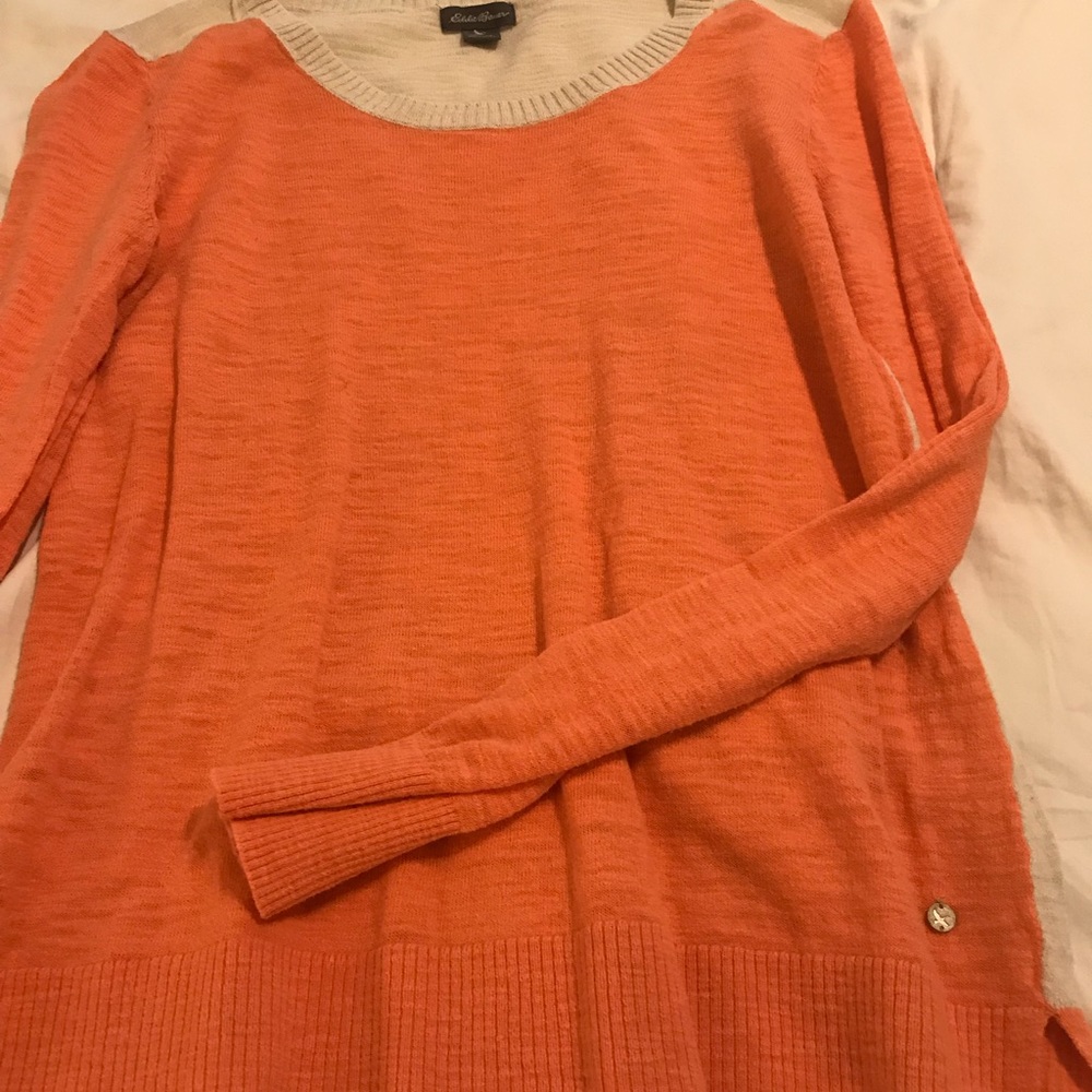 Eddie Bauer light weight two toned sweater.